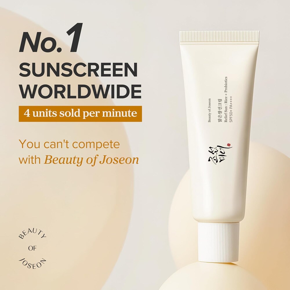 BEAUTY OF JOSEON RELIEF SUN : RICE + PROBIOTICS (SPF50+ PA++++)