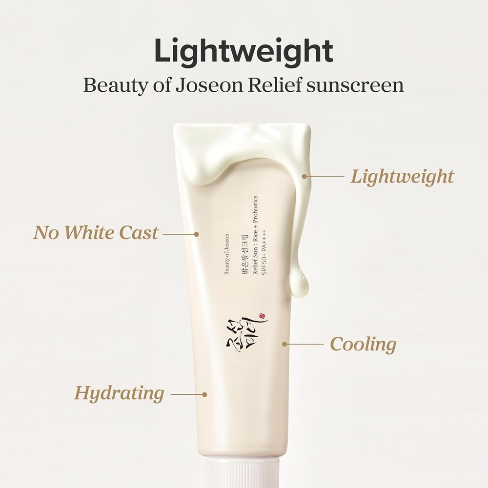 BEAUTY OF JOSEON RELIEF SUN : RICE + PROBIOTICS (SPF50+ PA++++)