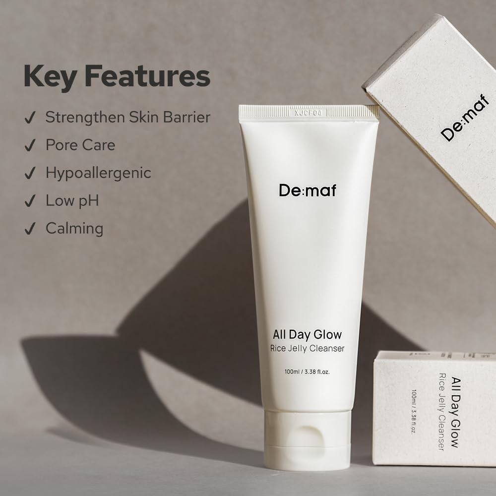 De:maf All Day Glow Rice Jelly Cleanser 56% Rice Extract
