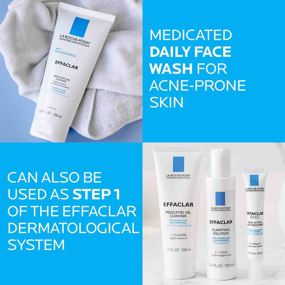 La Roche-Posay Effaclar Medicated Gel Cleanser With Acne Medication