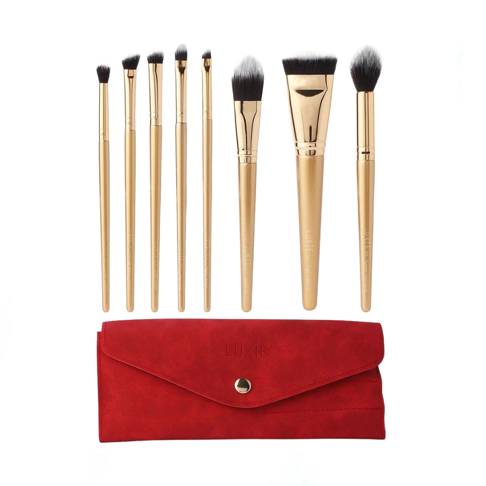 Luxie glitter And Gold Brush Set Makeup