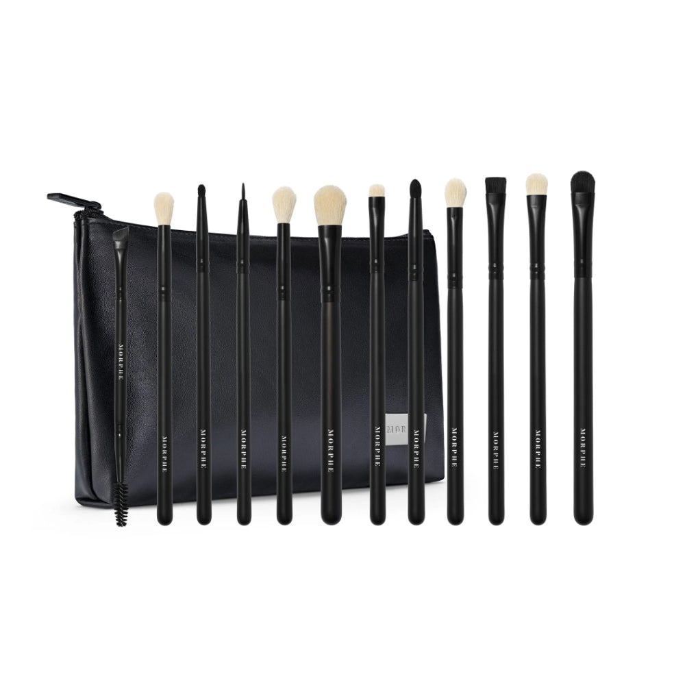 Morphe Eye Obsessed 12-Piece Eye Brush Set Black