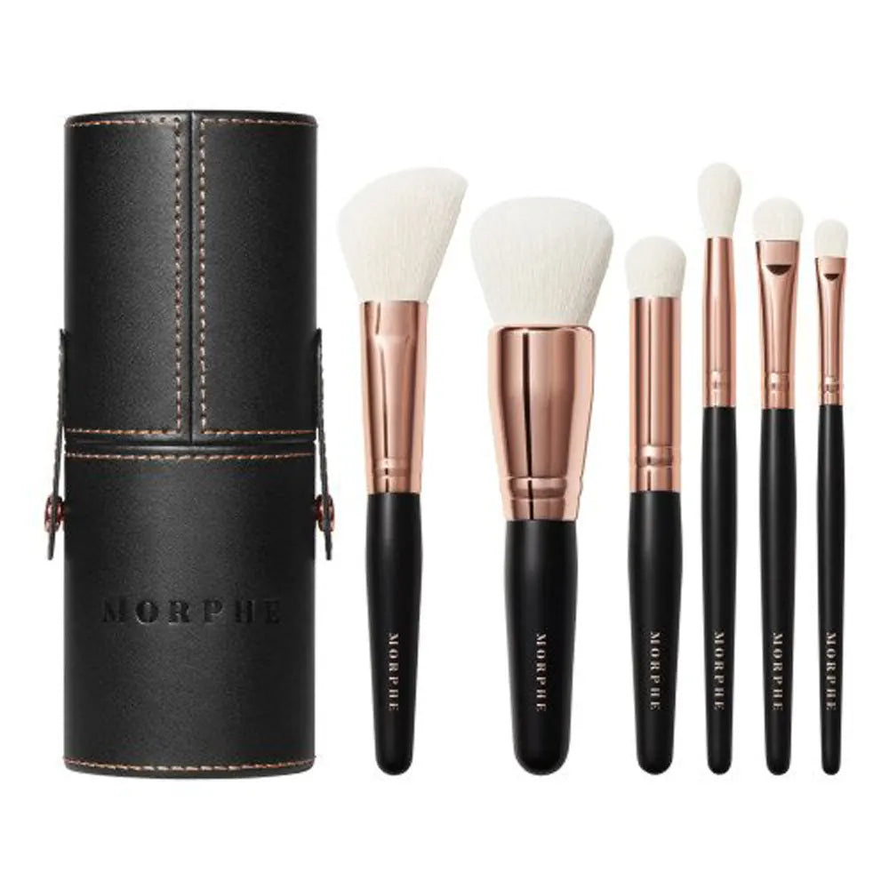 Morphe Rose Away 6-Piece Face & Eye Travel Brush Set