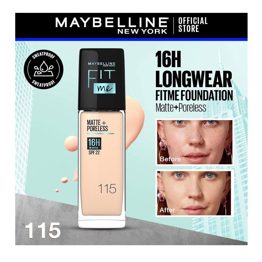 Maybelline Fit Me Matte + Poreless SPF 22 Foundation
