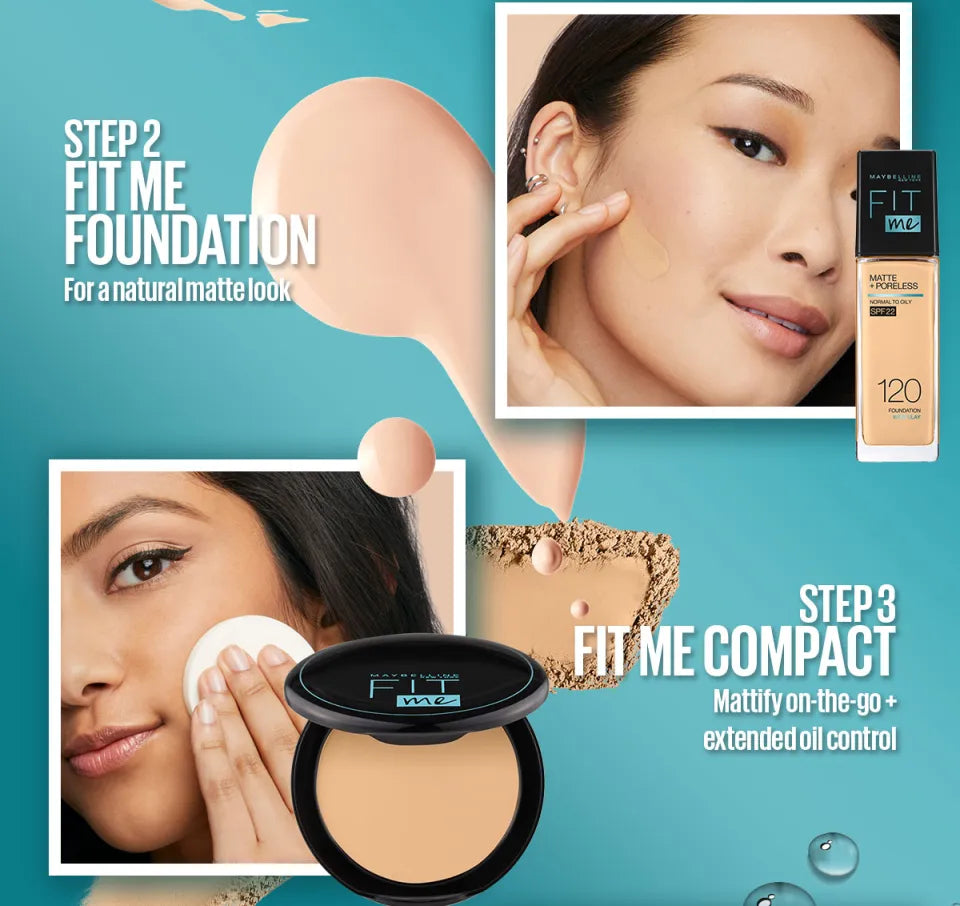 Maybelline Fit Me Matte + Poreless SPF 22 Foundation