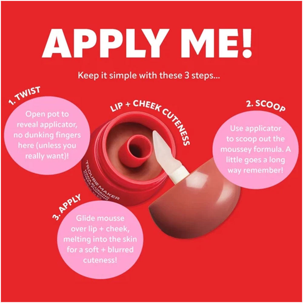 Trouble Maker Little Pudding Blurring Lip + Cheek Mousse