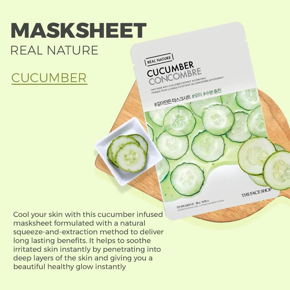 The Face Shop Real Nature Face Mask Sheet Cucumber