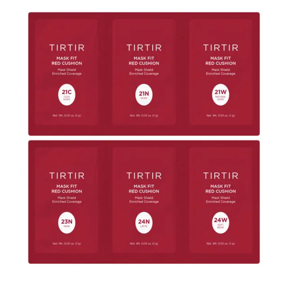TIRTIR Mask Fit Red Cushion Foundation Trial Kit Light Medium (21C-24W)