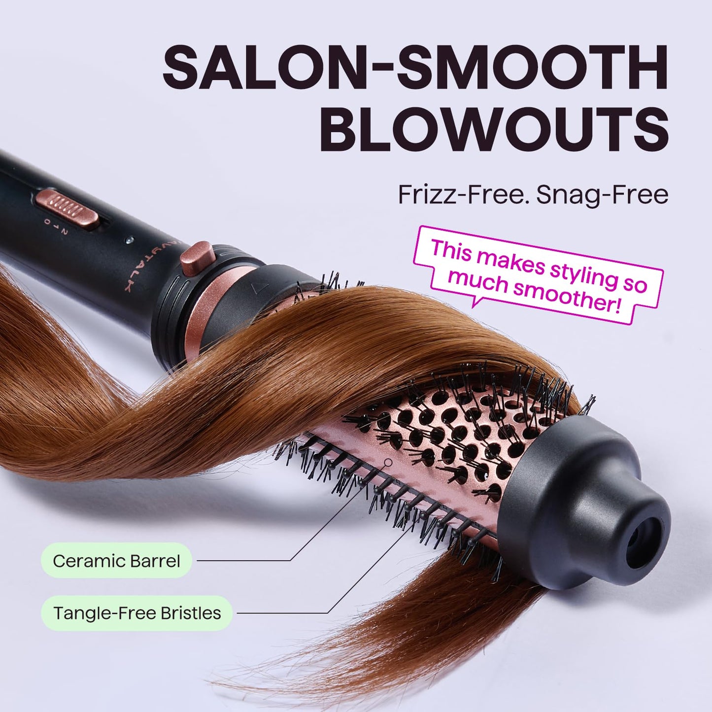 Wavytalk Thermal Brush Blowout Boost 1 1/2 Inch Rose Gold