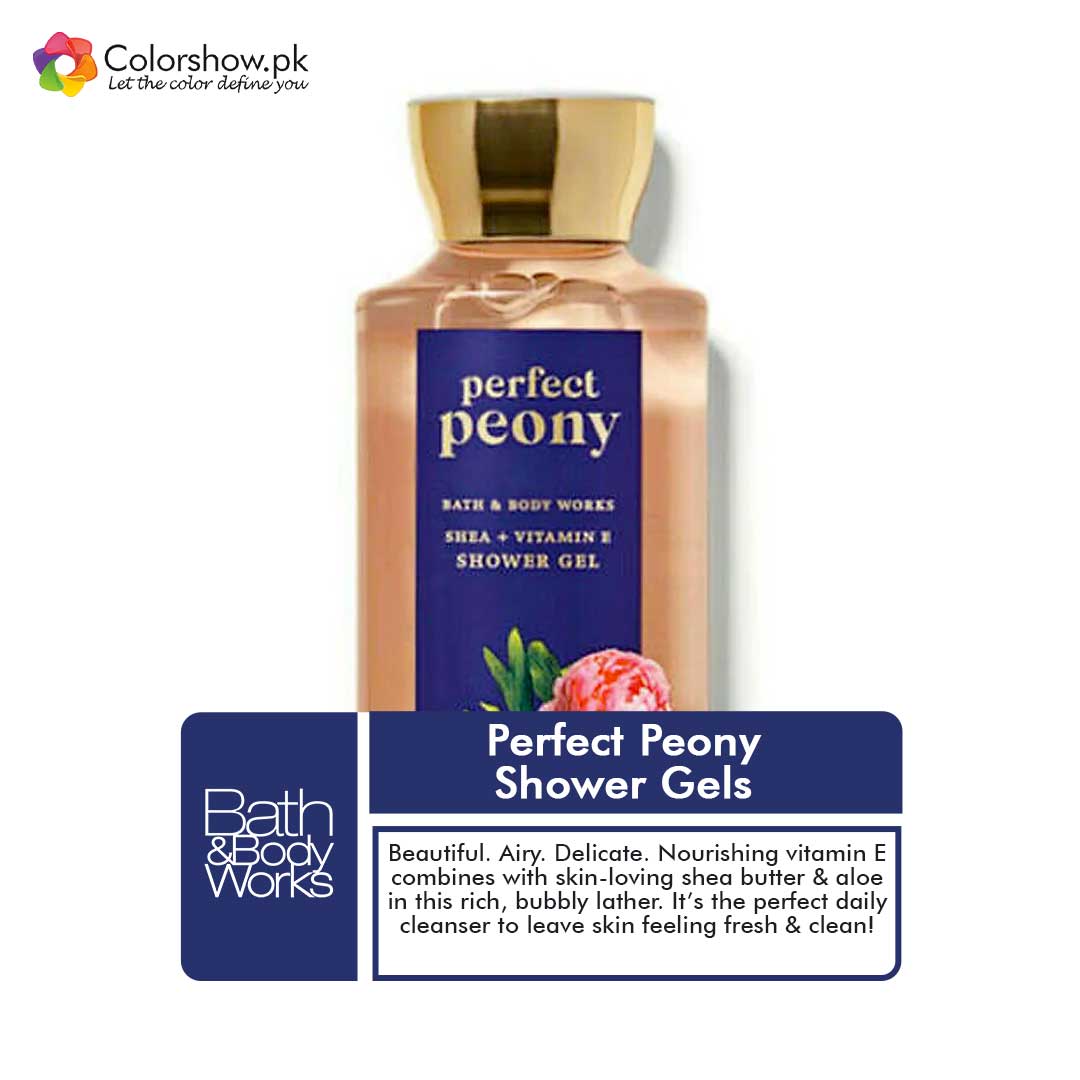 Shop Bath & Body Works Perfect Peony Shower gels Online in Pakistan - ColorshowPk