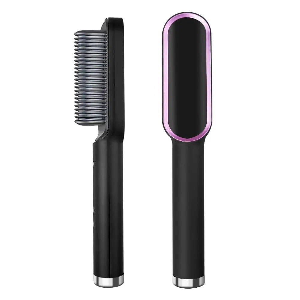 Shop Ceramic Heated Hair Brush – Hair straightener – HQT-909B Black Online in Pakistan - ColorshowPk