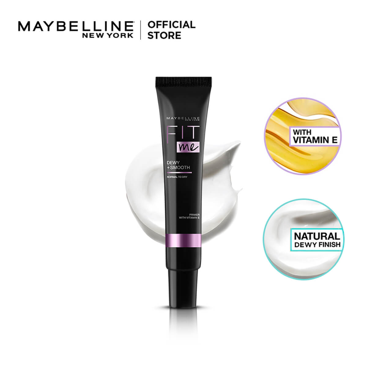 Maybelline New York Fit Me Dewy + Smooth Primer With Clay, Normal To Dry Skin