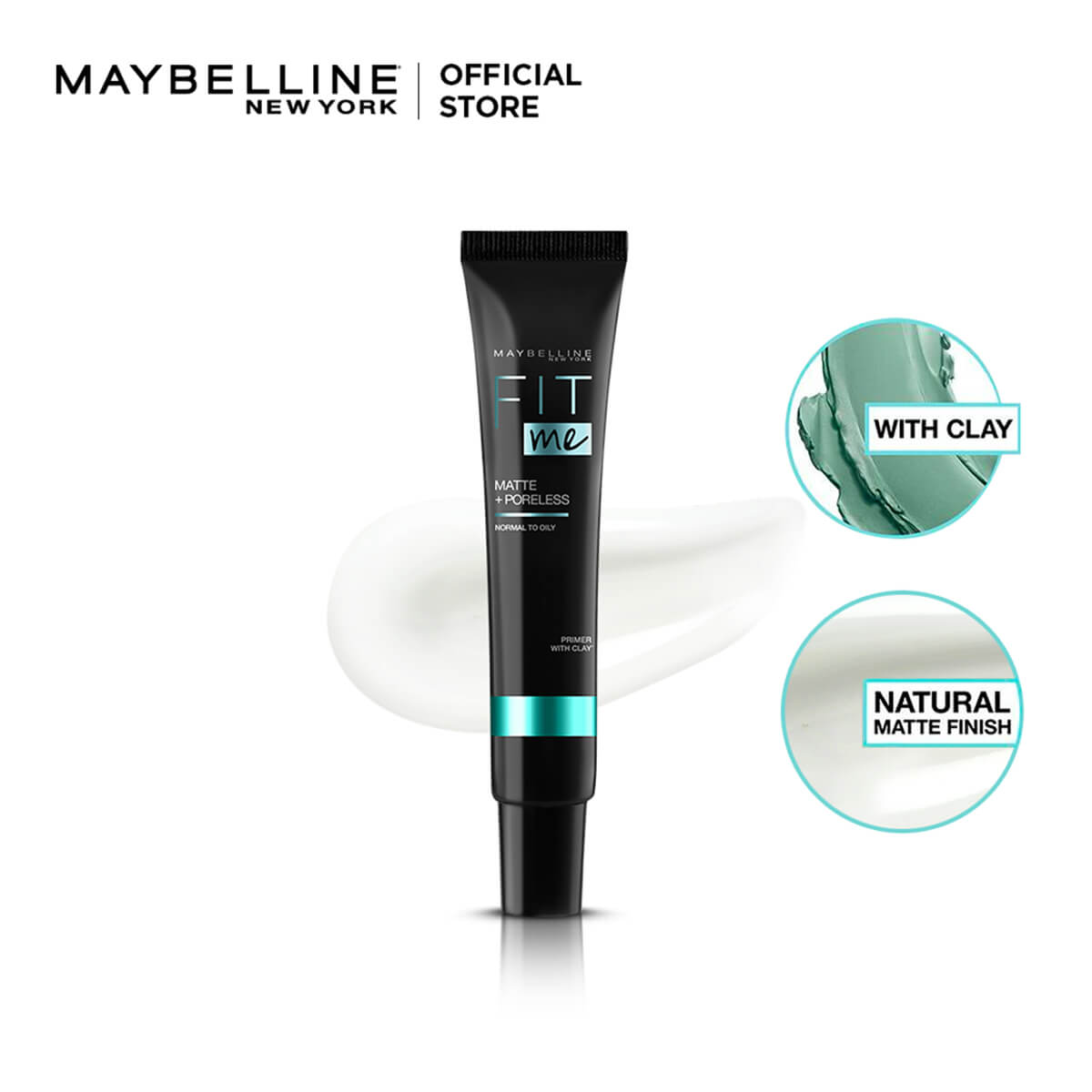 Maybelline New York Fit Me Matte + Poreless Primer With Clay, Normal To Oily Skin