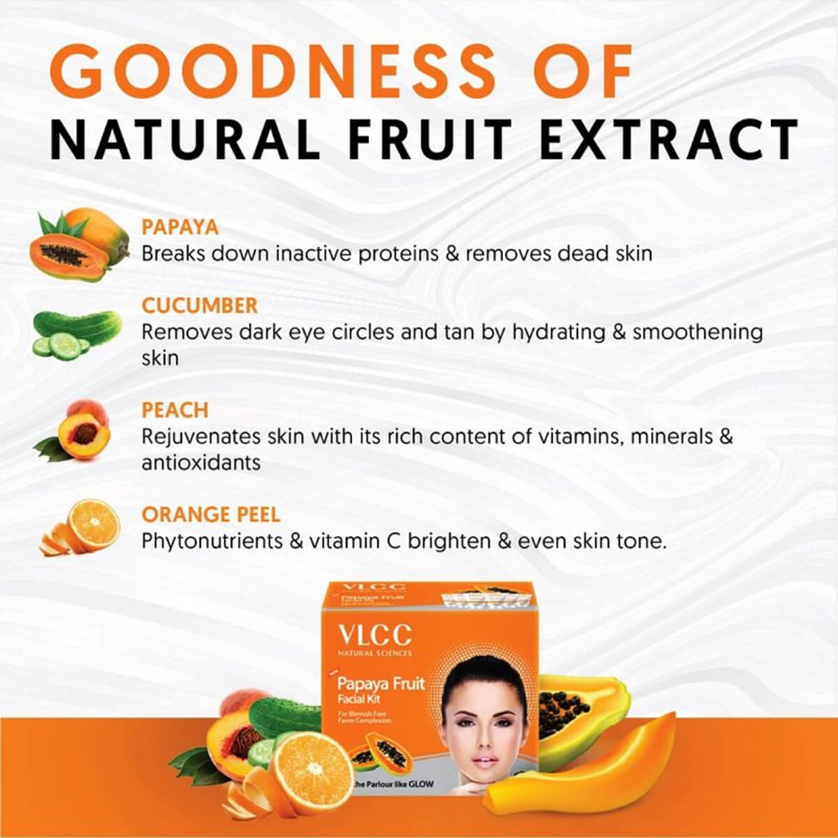 VLCC Papaya Single Facial Kit TUBE PACK