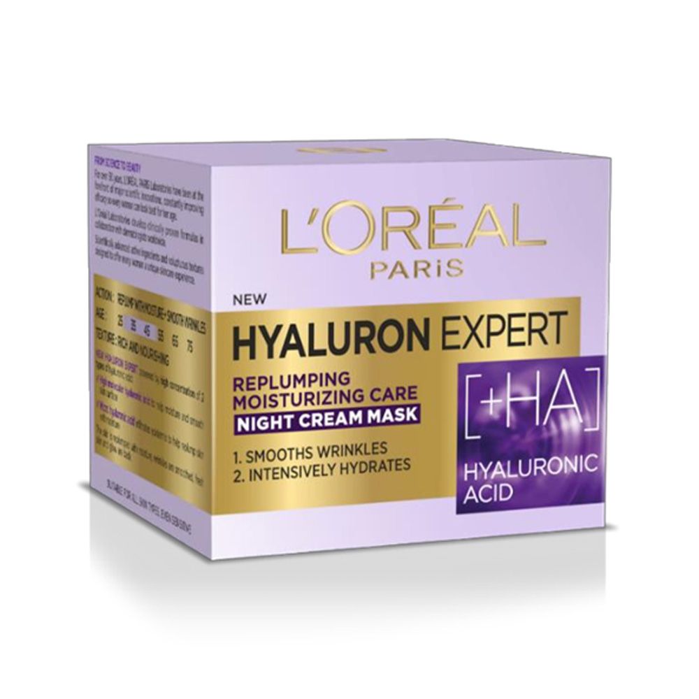 L'Oreal Paris Hyaluron Expert Replumping Moisturizing Care Night Cream Mask