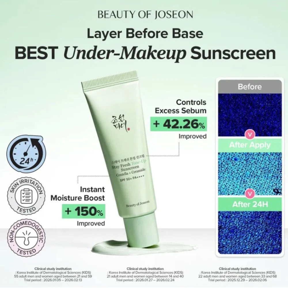 Beauty of Joseon Stay Fresh Tone-Up Sunscreen (GREEN)