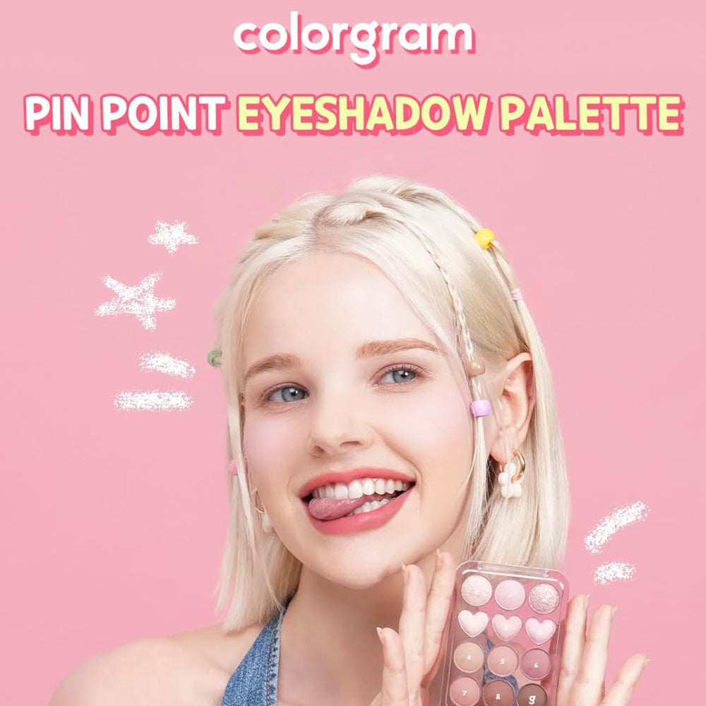 Colorgram Pin Point Eyeshadow Palette, 02 Pink + Mauve = Love