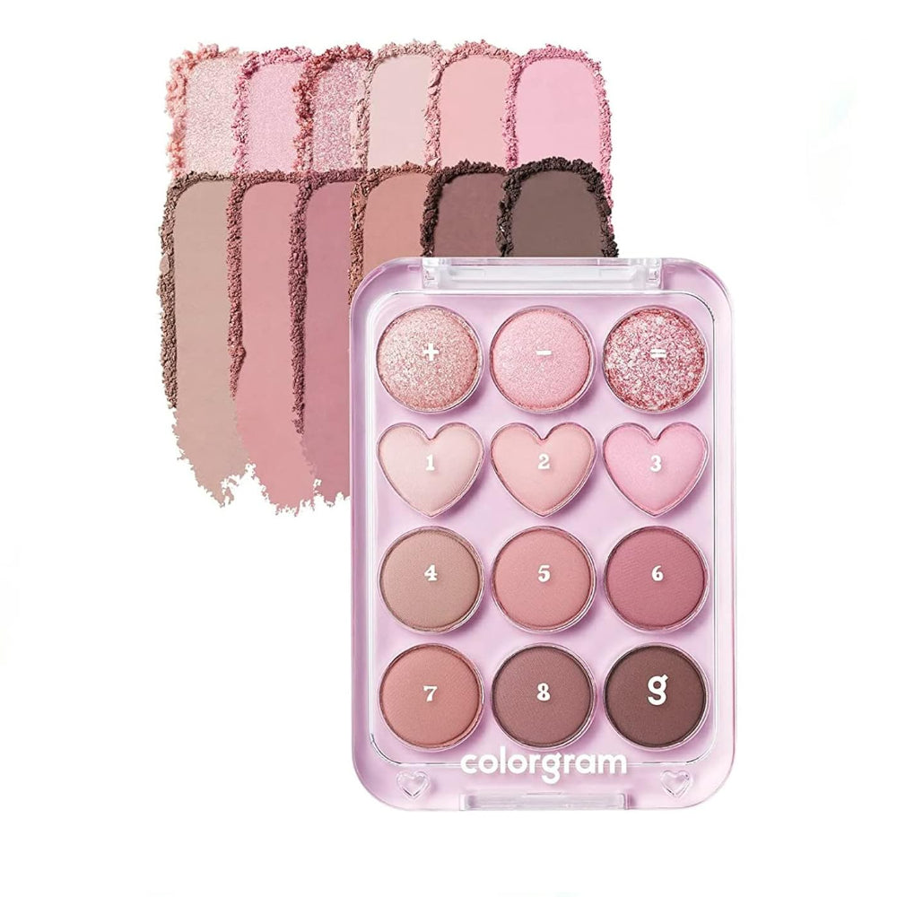 Colorgram Pin Point Eyeshadow Palette, 02 Pink + Mauve = Love
