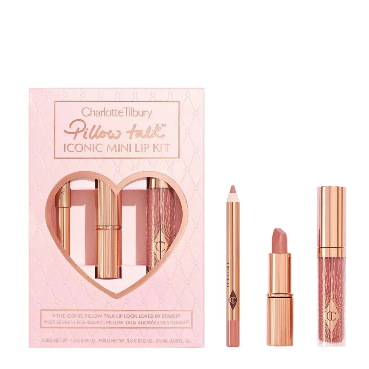 CHARLOTTE TILBURY Pillow Talk Iconic Mini Lip Kit