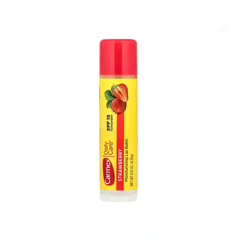 Carmex Strawberry Flavor Moisturizing Lip Balm Stick SPF 15