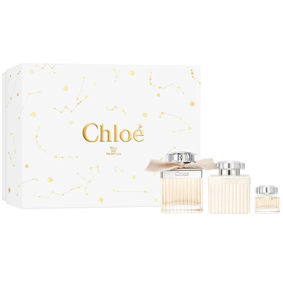 Chloe Gift Set Trio for Women by Chloe, EDP 100 ml + EDP 5 ml + Body Lotion 100 ml
