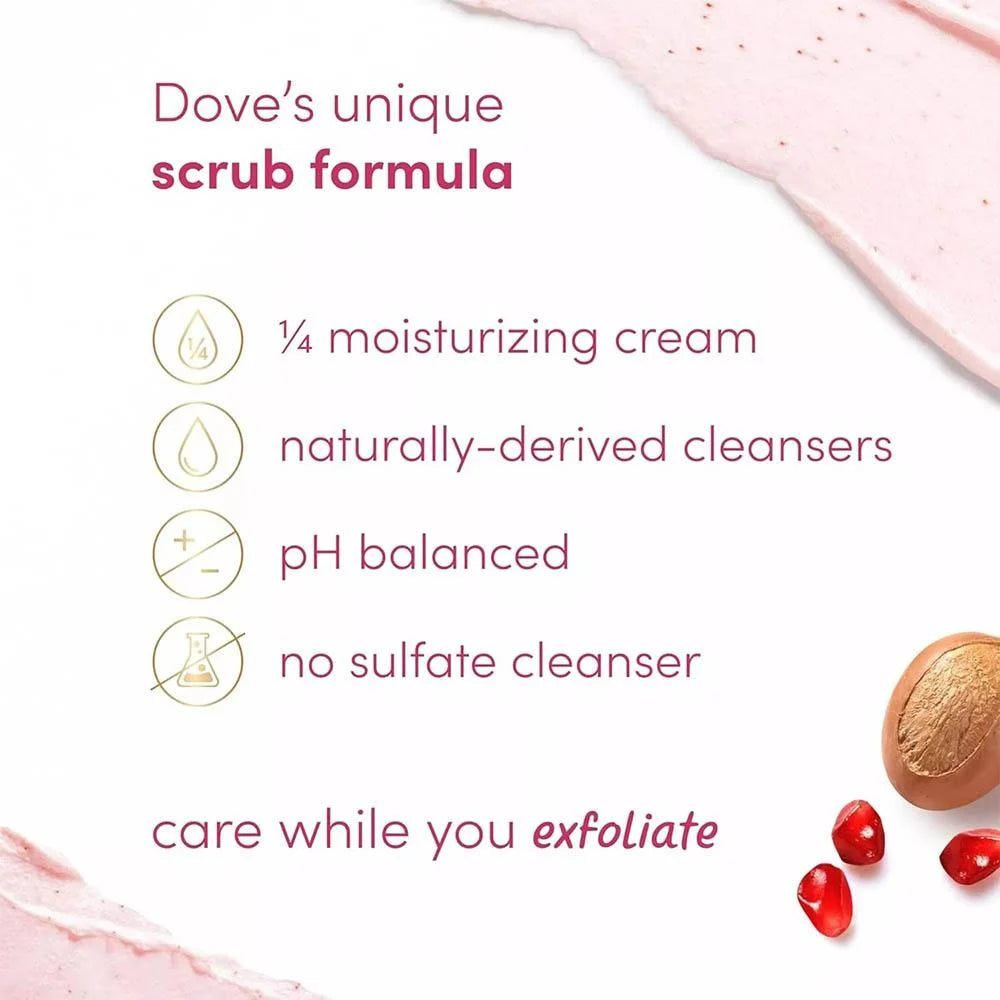 Dove Body Scrub Pomegranate Seeds & Shea Butter Scent