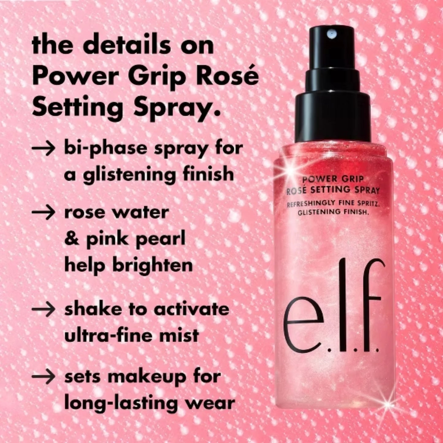 ELF Power Grip Rose Setting Spray