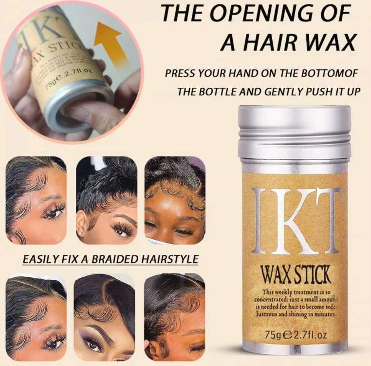IKT Hair Wax Stick, Styling Wax for Smooth Wigs