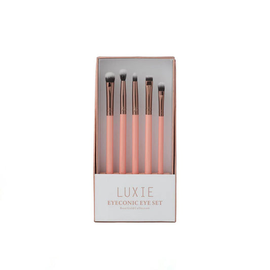 Luxie Eyeconic 5 Piece Rose Gold Eyeshadow Brush Set