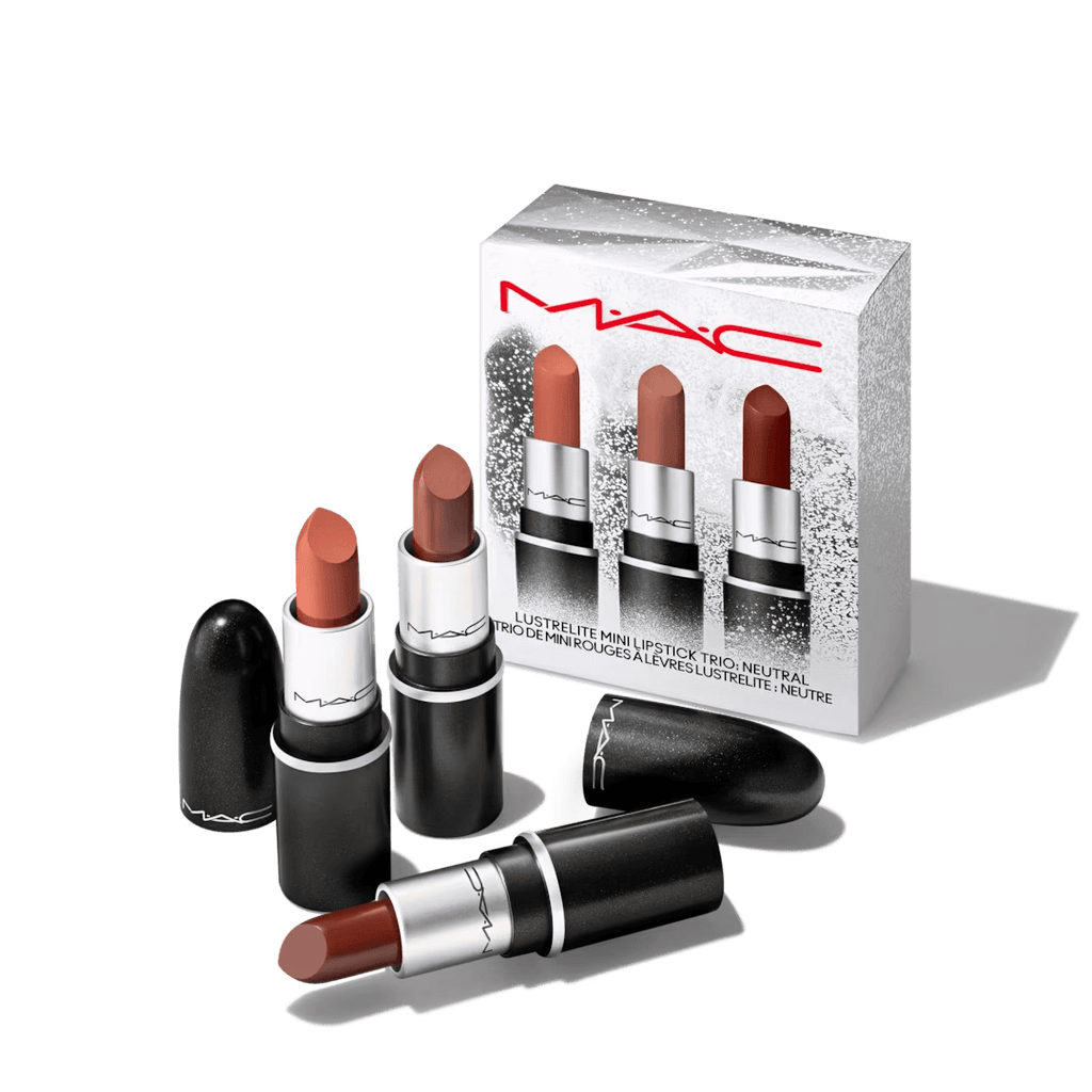 Mac Cosmetics Lustrelite Mini Lipstick Trio Neutral ($45 VALUE)