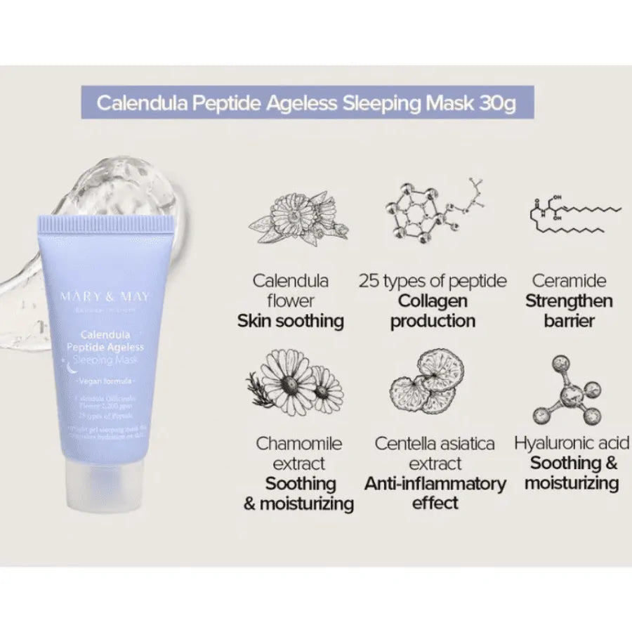 Mary&May Calendula Peptide Ageless Sleeping Mask