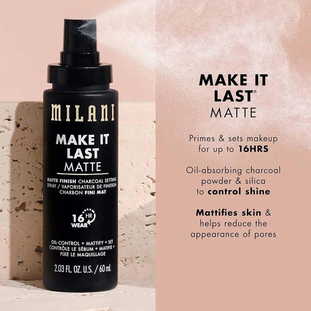 Milani Make It Last Matte Finish Charcoal Setting Spray
