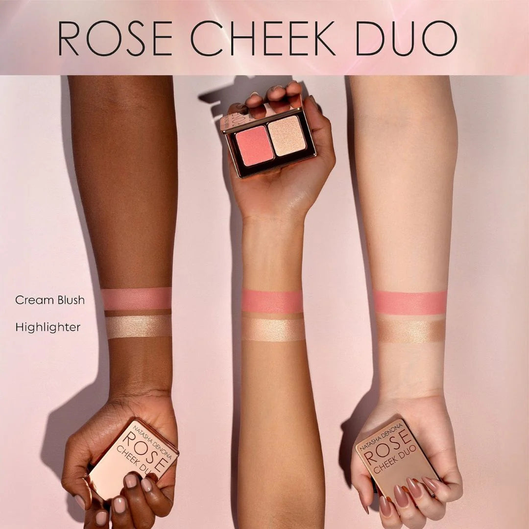 Natasha Denona Mini Rose Cheek Duo (Cream Blush & Highlighter)
