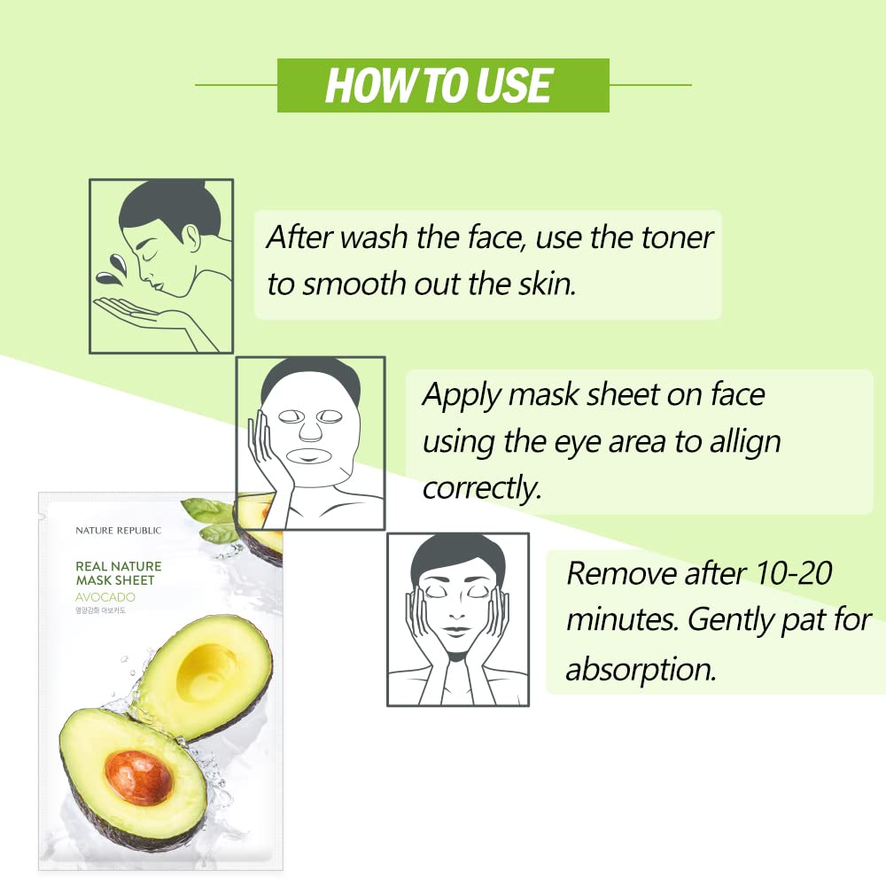 Nature Republic (EU) Real Nature Sheet Mask Avocado