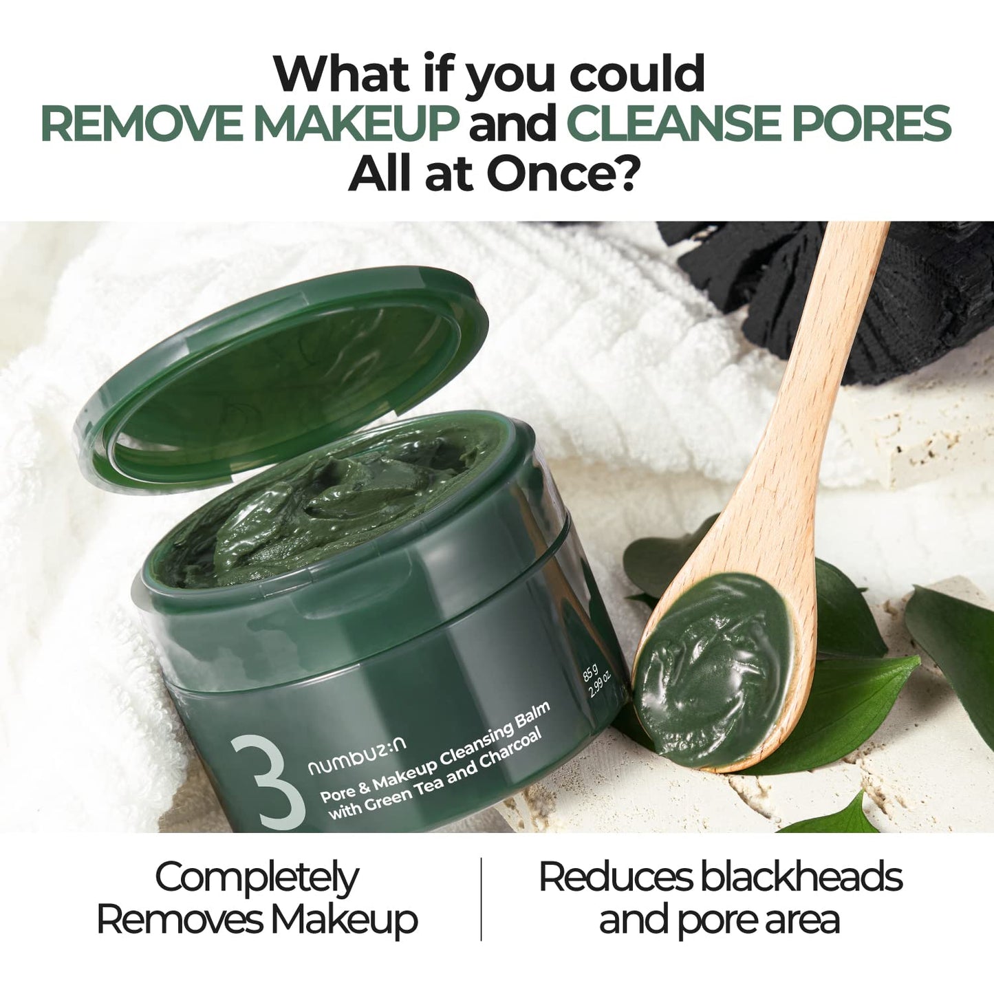 Numbuzin - No.3 Pore & Makeup Cleansing Balm With Green Tea And Charcoal Pakistan