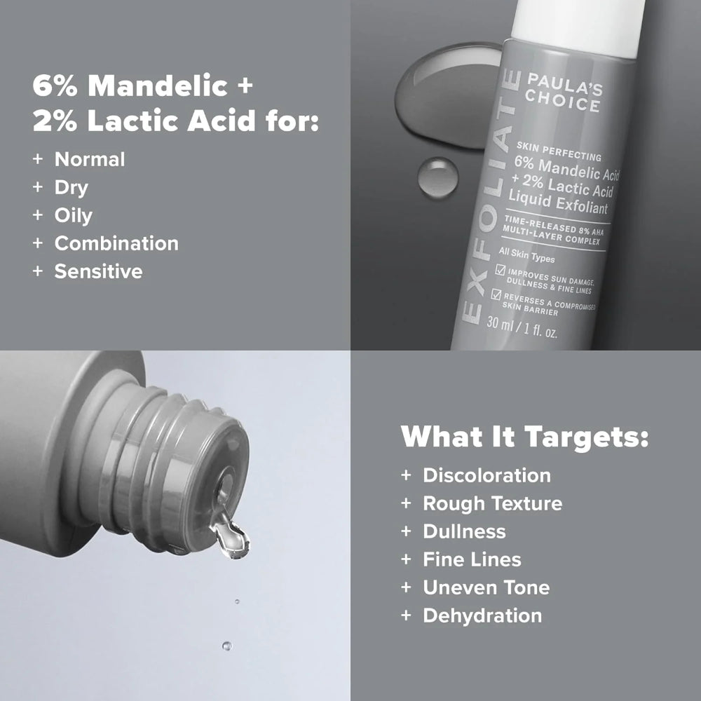 Paula’s Choice Skin Perfecting Mandelic & Lactic Acid Liquid Exfoliant