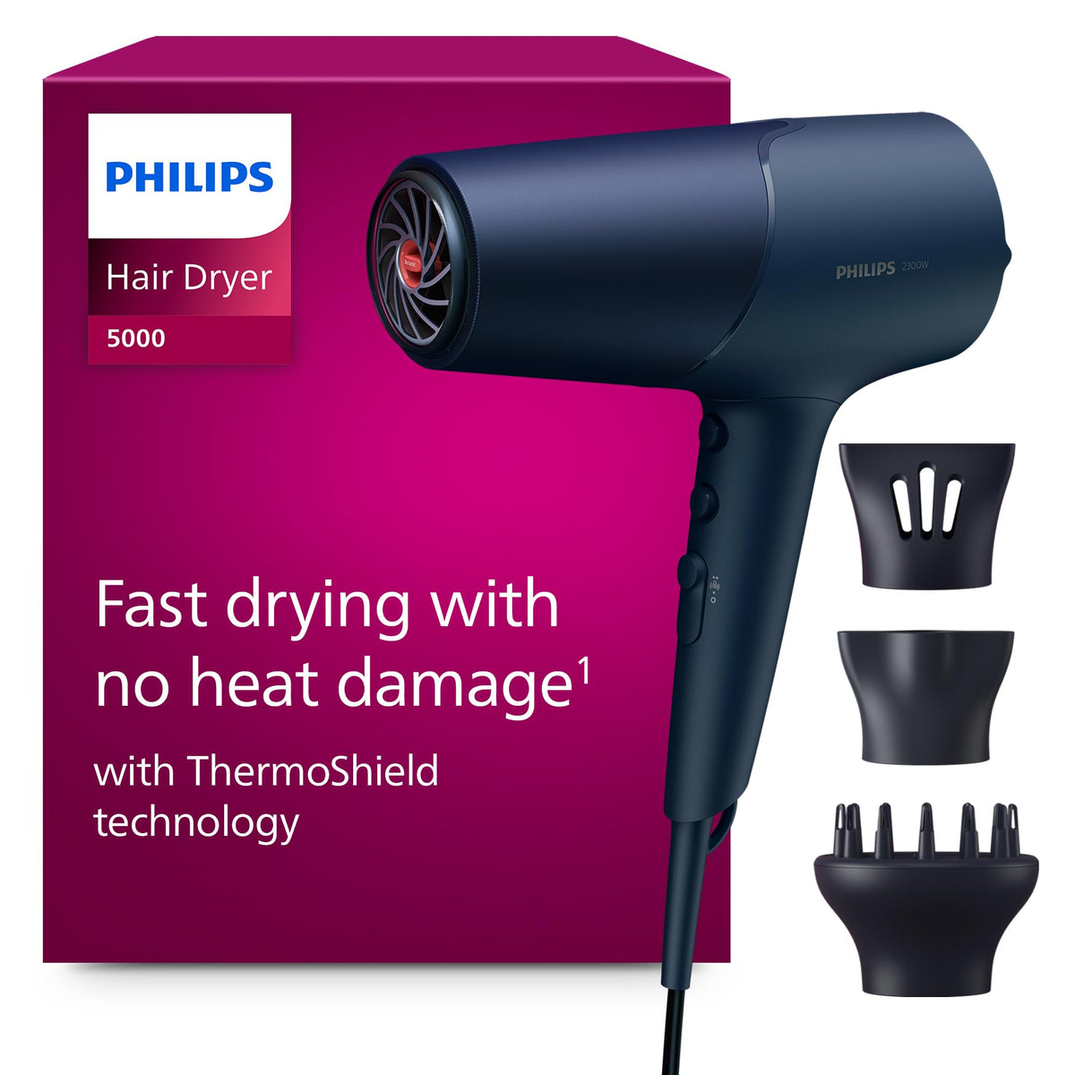 Philips 5000 Series ThermoShield Hair Dryer BHD510/03