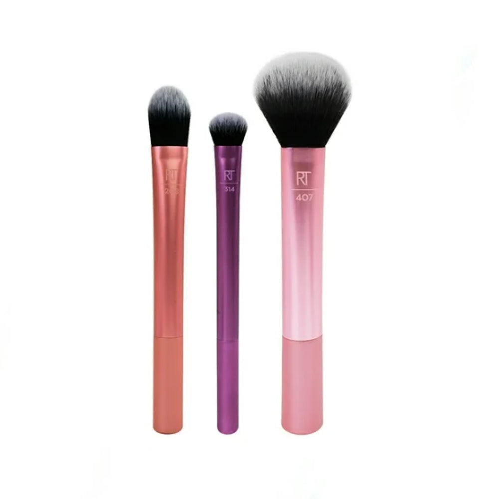 Real Technique Flawless Base Makeup Brush Set 2.0 (Face + Eye +Cheek)