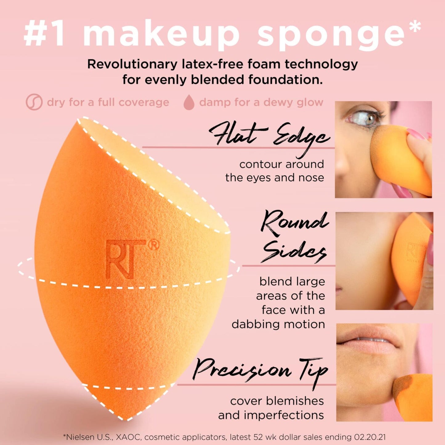 Real Techniques Miracle Complexion Sponge, Pack Of 2