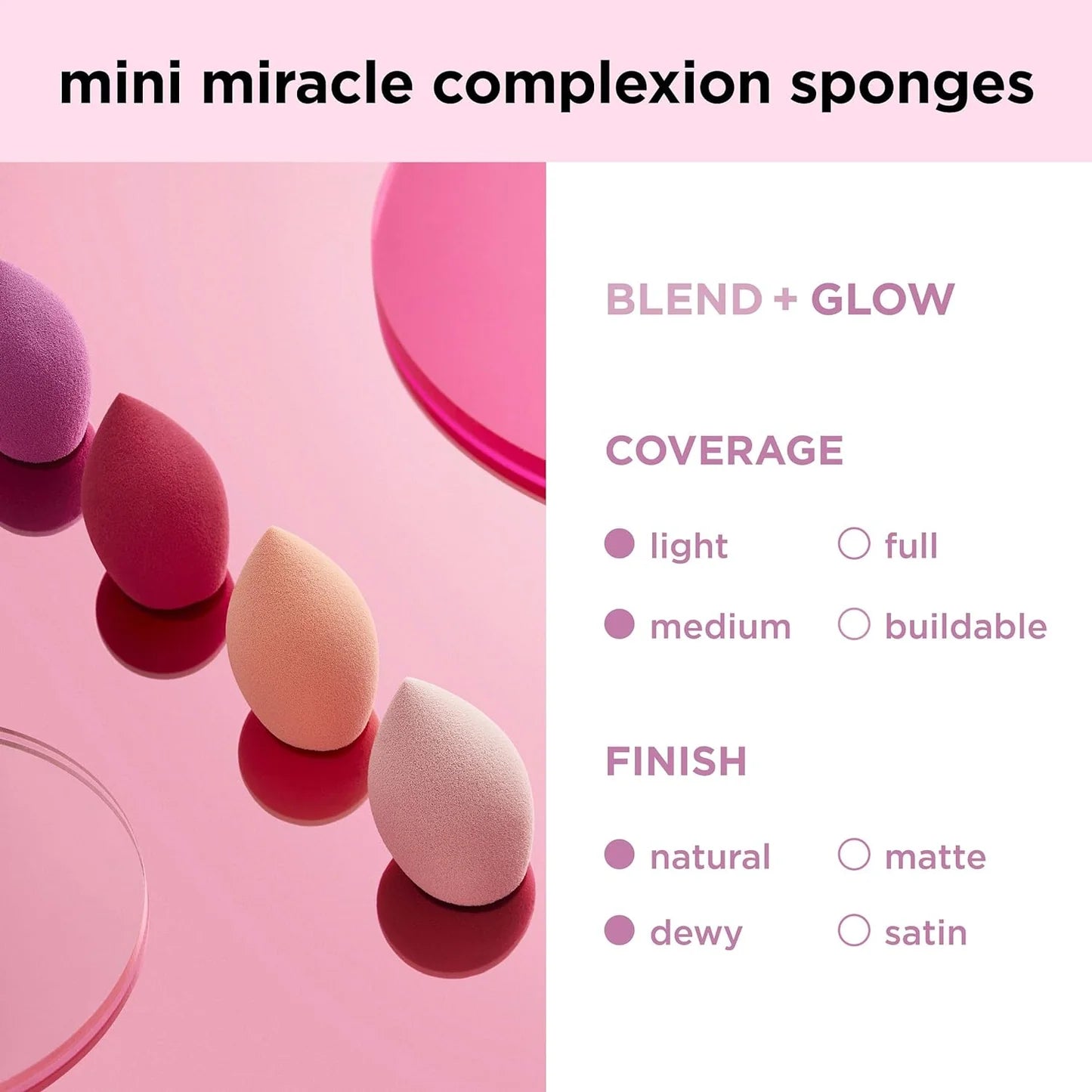 Real Technique Miracle Mini Complexion Sponge (Pack Of 4)