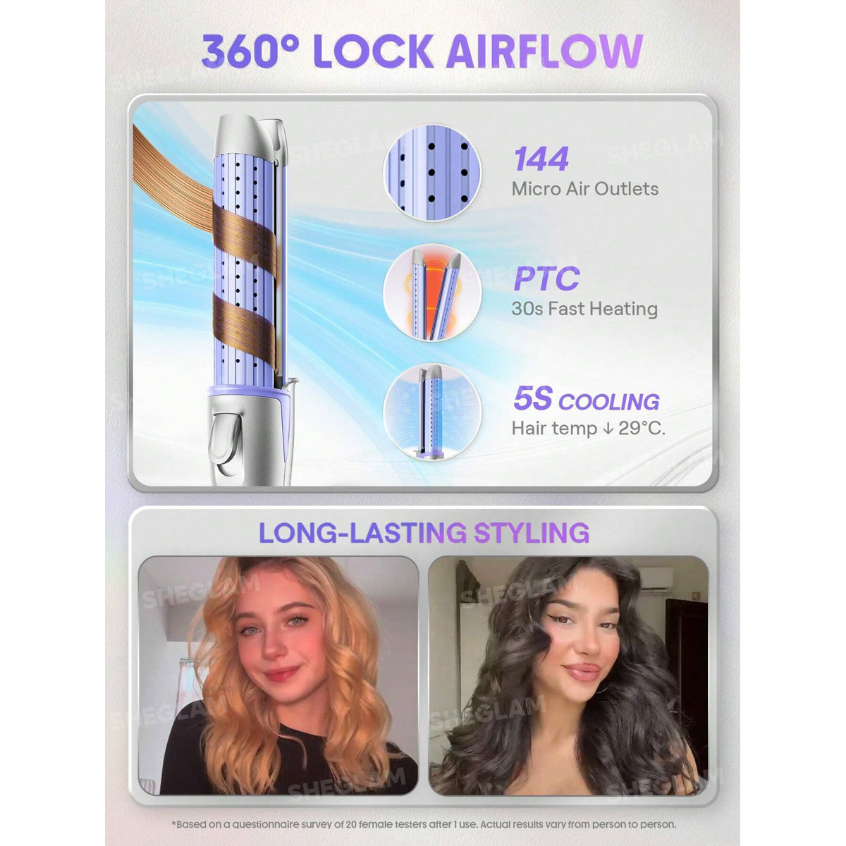Sheglam Cool Lock Airflow Styler 25mm- US Plug