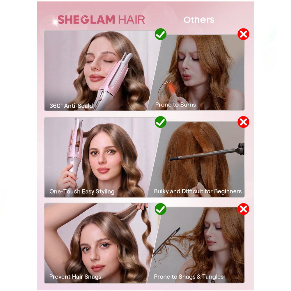 SHEGLAM Cupid's Charm One-Touch Instant Curler-25mm US Plug