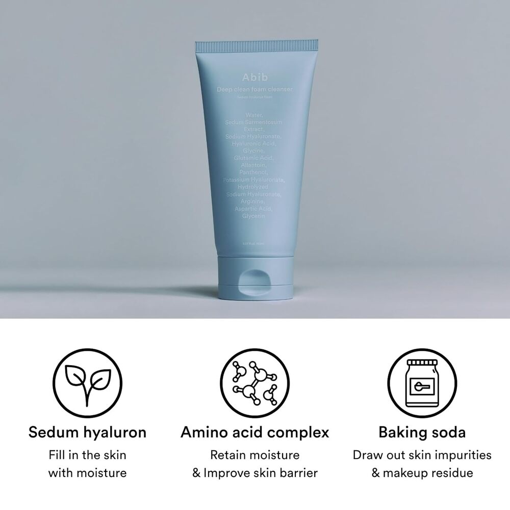 Abib Sedum hyaluronic foam Deep clean foam cleanser