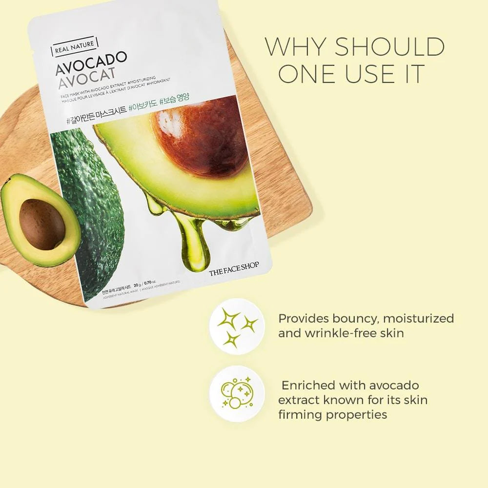 The Face Shop Real Nature Face Mask Sheet Avocado