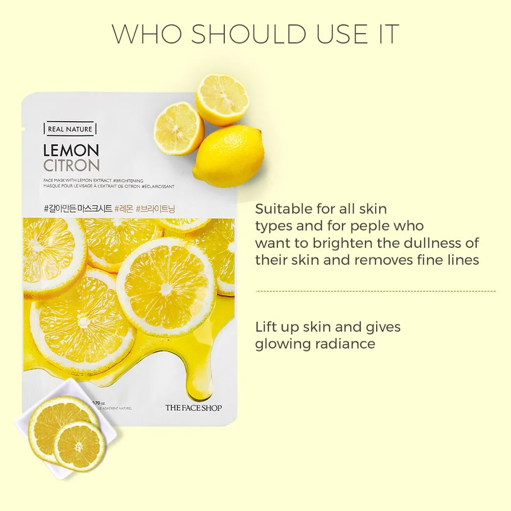 The Face Shop Real Nature Face Mask Sheet Lemon
