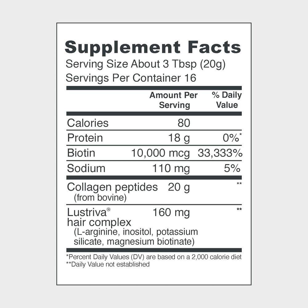 Vital Proteins Collagen Peptides + Biotin Hair Complex Powder
