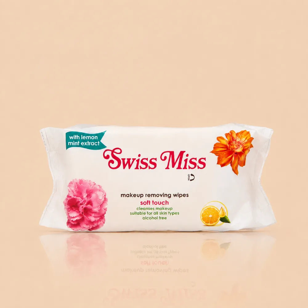Swiss Miss Makeup Remover Wipes With Lemon Mint Extract 60 Pcs