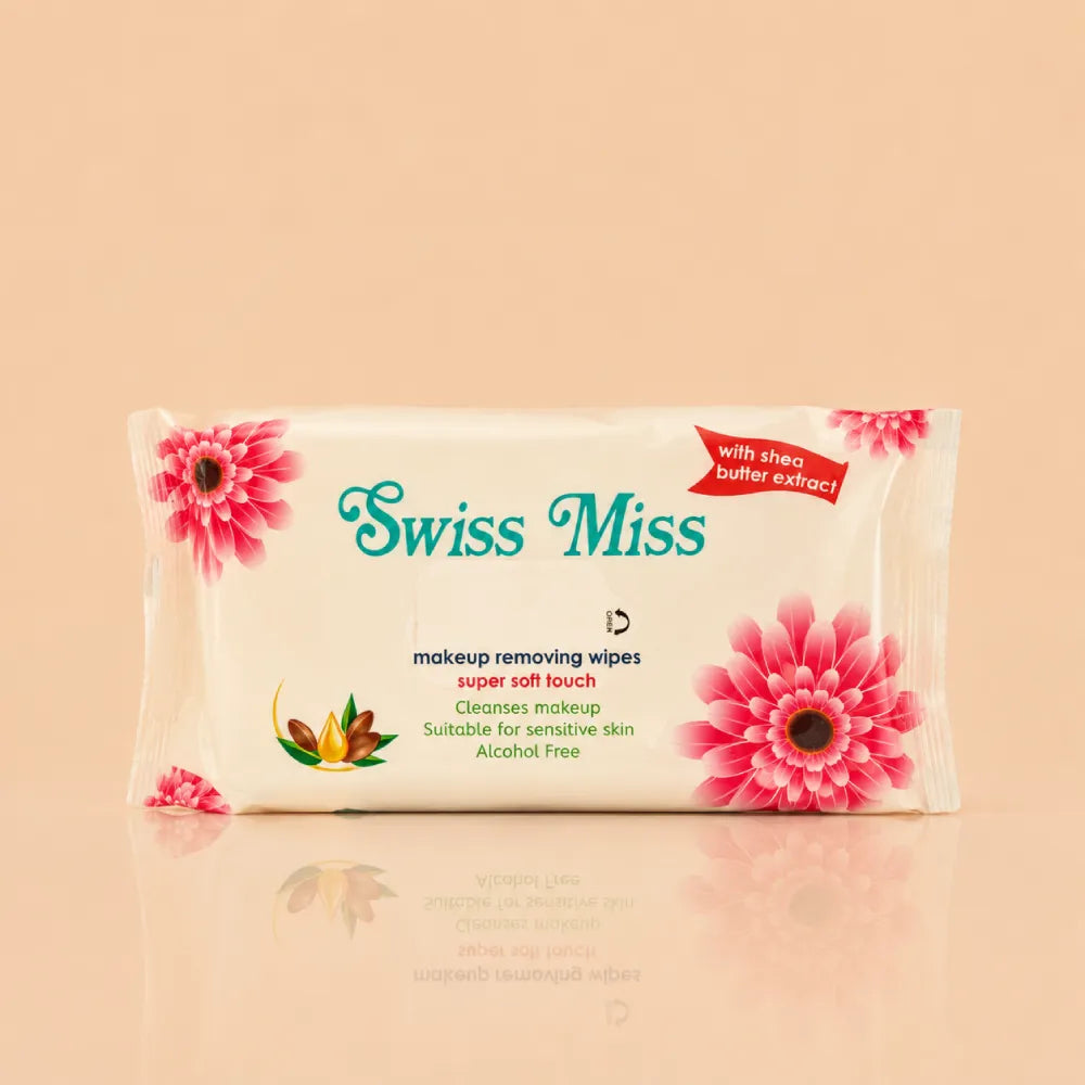 Swiss Miss Makeup Remover Wipes With Shea Butter Extract 60 Pcs
