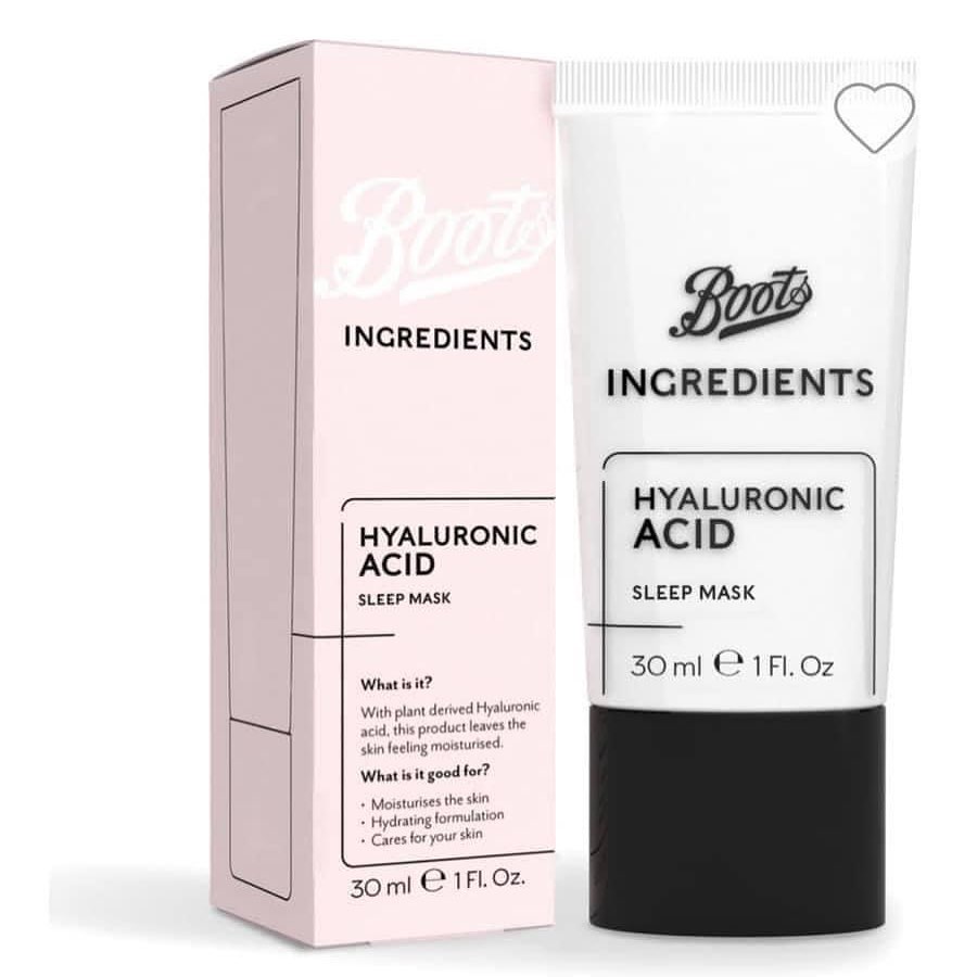 Boots Ingredients Hyaluronic Acid Sleep Mask