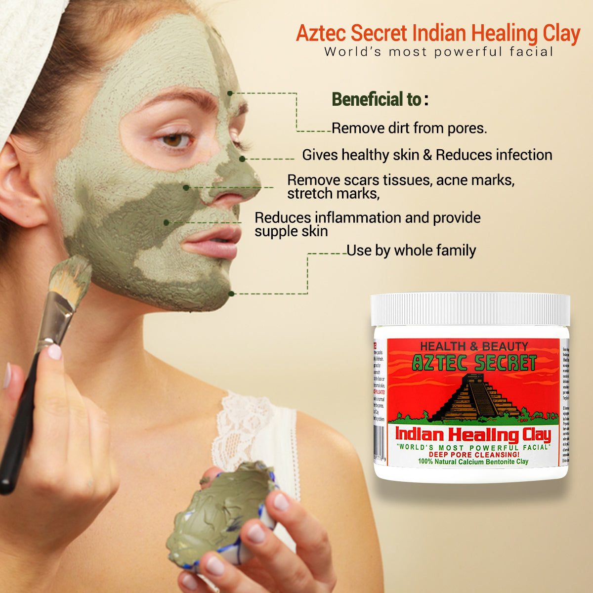 Aztec Facial Clay Masjk at bagallery